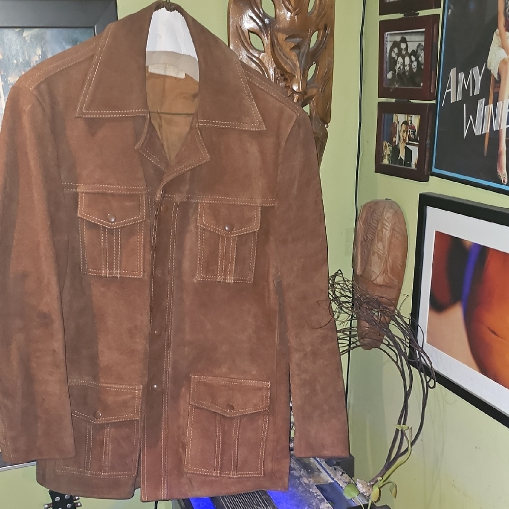 Fingerhut Fashions Brown Suede Jacket